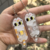 Cat Button Stress Relief Toy Keychain