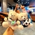 Football Bear Pendant Keychain