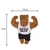 Muscular bear doll keychain pendant