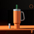Stainless steel ceramic straw tumbler