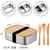 304 Stainless Steel Bamboo Lid Lunch Box