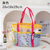 Dopamine‑Colored Mesh Beach Bag