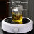 Crescent‑Filter Glass Teapot & Glass Cup Set