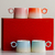  Gradient Ceramic Coffee Cup Gift Box with Wooden Handle