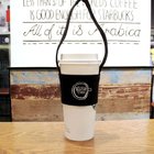 Stylish Canvas Coffee Cup Sleeve Carrier Bag With Handle