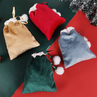 Christmas Velvet Drawstring Gift Bag