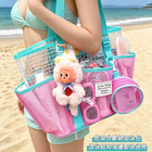 Dopamine‑Colored Mesh Beach Bag